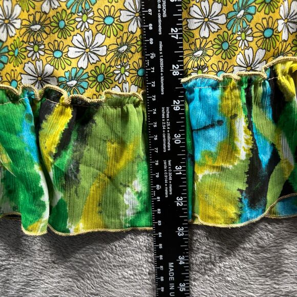 Notations Peasant Tiered Midi Skirt Boho Floral Earthy Romantic Size XL G348 - Picture 5 of 7